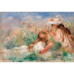 Two Girls on the Riverbank - by Auguste Renoir (stock)