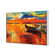 Boat on Orange Waters