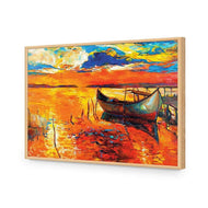 Boat on Orange Waters