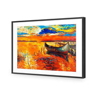 Boat on Orange Waters