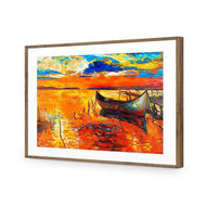 Boat on Orange Waters