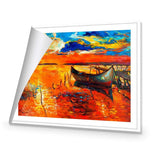 Boat on Orange Waters