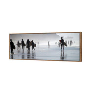 Surfers in the Mist