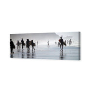 Surfers in the Mist