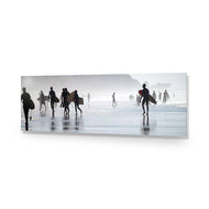 Surfers in the Mist