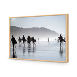 Surfers in the Mist