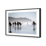 Surfers in the Mist