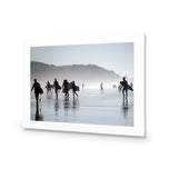 Surfers in the Mist