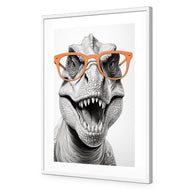 Dino in Orange Glasses