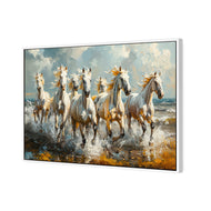 Seven Horses in the Surf