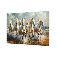 Seven Horses in the Surf